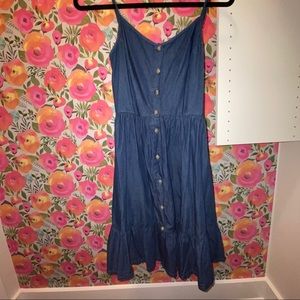 Denim fit and flare dress size M